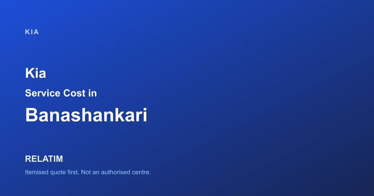 Kia Service Cost in Banashankari, Bangalore